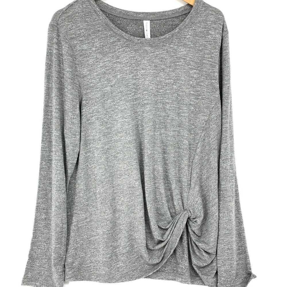 Ideology Gray Knot Front Tunic Top Size XL NEW